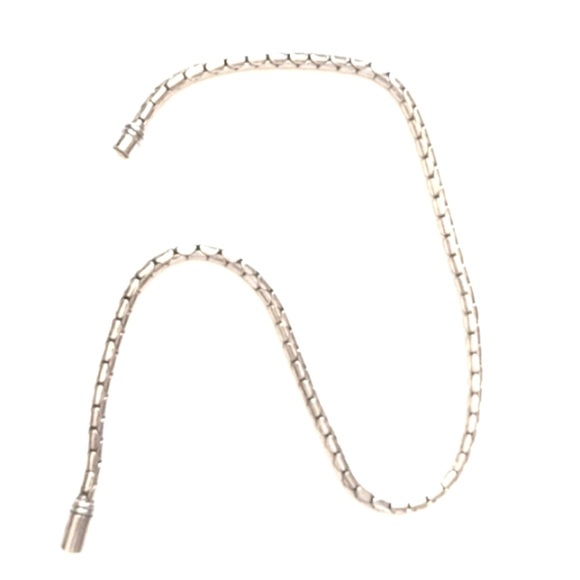 ~MAGNETIC CLASP STAINLESS STEEL SILVER COLLAR NECKLACE - Picture 5 of 7